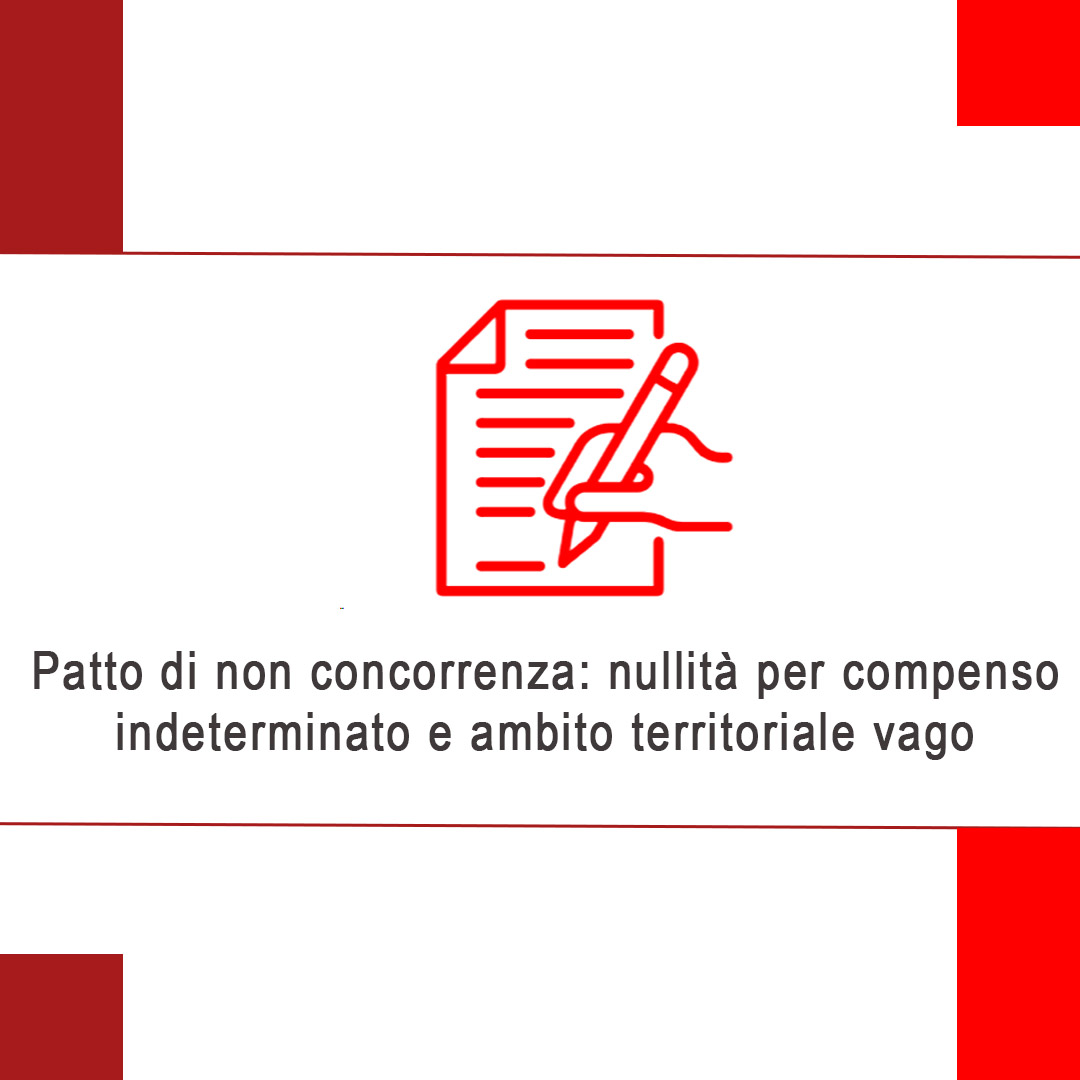 patto di non concorrenza Cassazione 10679/2024