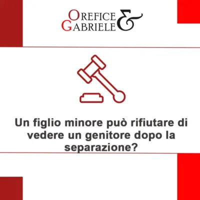 Un figlio minore può rifiutare di vedere un genitore dopo la separazione?