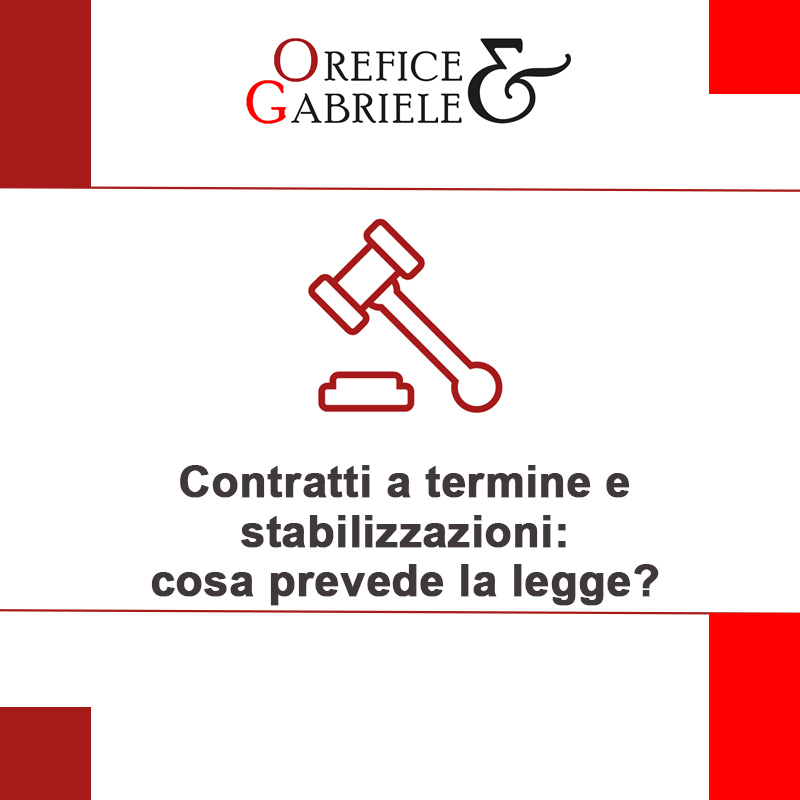 Contratti a termine e stabilizzazioni