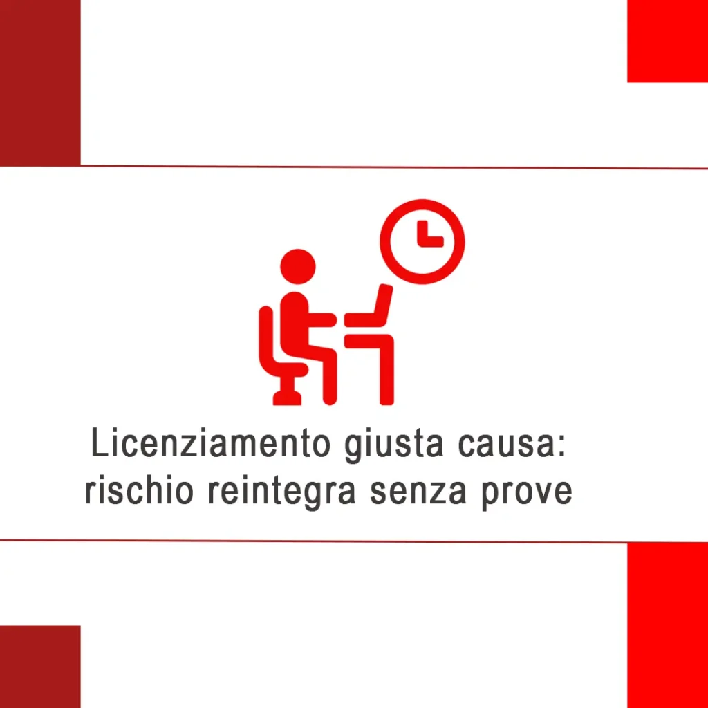 Licenziamento giusta causa: rischio reintegra senza prove